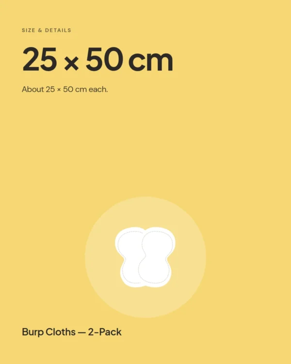 Burp Cloths — 2-Pack: size and details