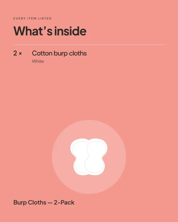 Burp Cloths — 2-Pack: what’s inside the pack