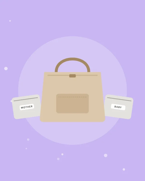 Illustration of the Mom & Baby Complete Hospital Bag, product photo coming soon