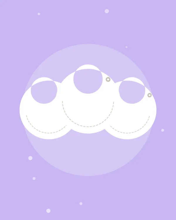 Close-up illustration of the Cotton Bibs — 3-Pack, product photo coming soon
