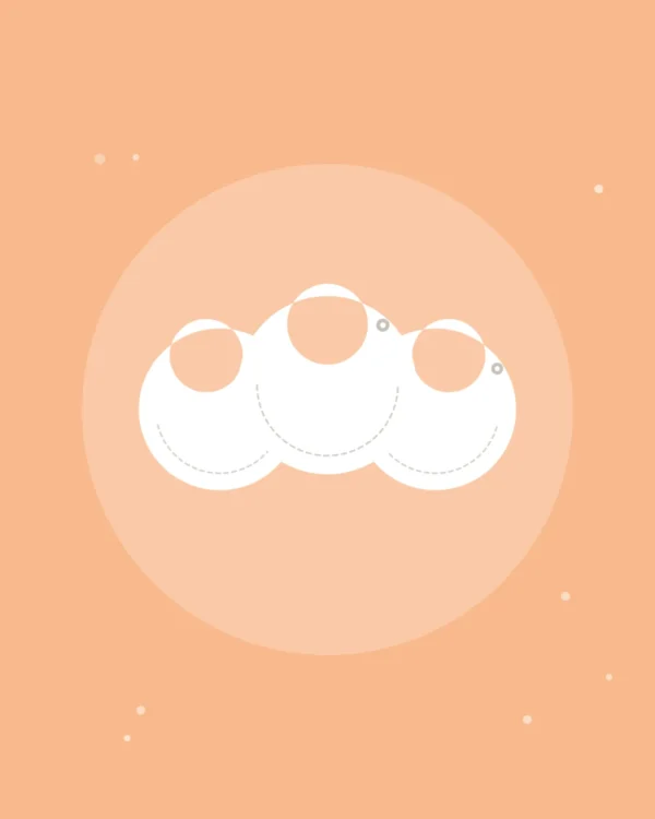 Illustration of the Cotton Bibs — 3-Pack, product photo coming soon