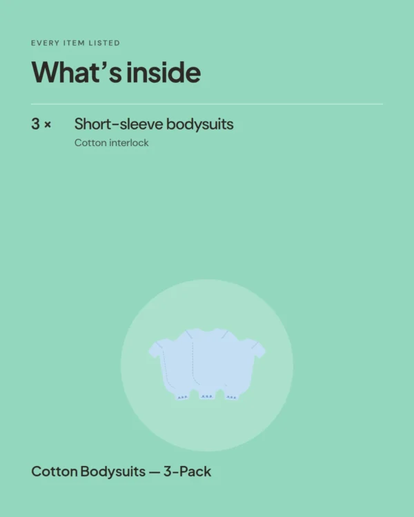 Cotton Bodysuits — 3-Pack: what’s inside the pack