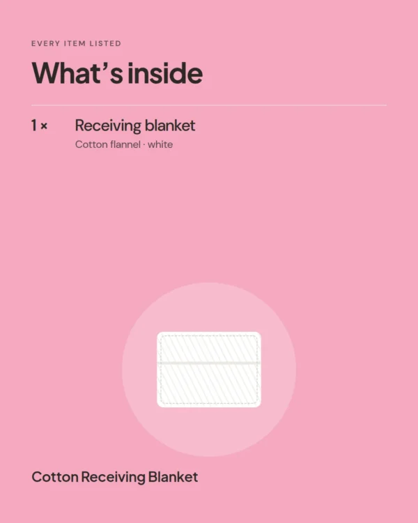 Cotton Receiving Blanket: what’s inside the pack