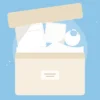 Close-up illustration of the Essential Newborn Gift Box, product photo coming soon