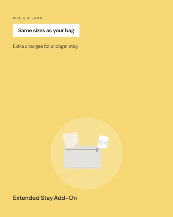 Extended Stay Add-On: size and details