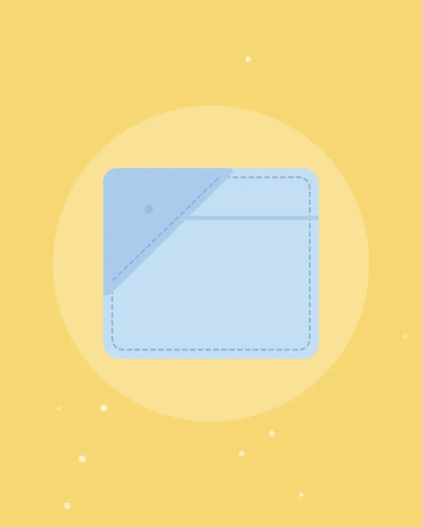 Illustration of the Hooded Baby Towel in blue, product photo coming soon