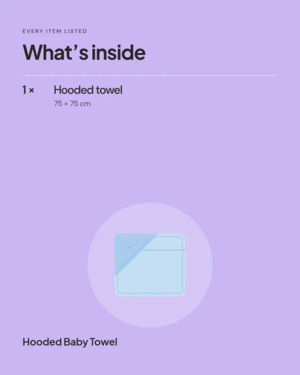 Hooded Baby Towel: what’s inside the pack