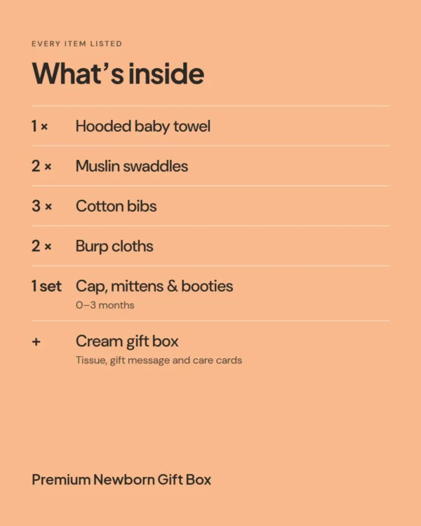 Premium Newborn Gift Box: what’s inside the pack