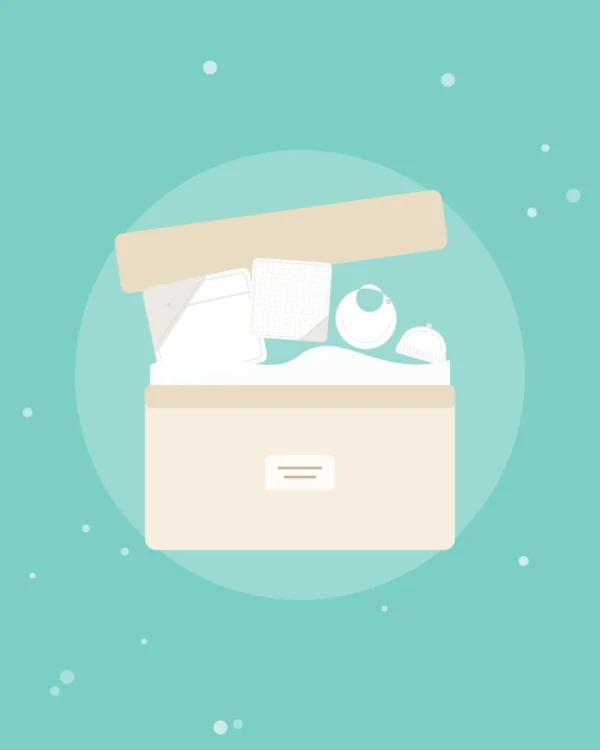 Illustration of the Premium Newborn Gift Box, product photo coming soon